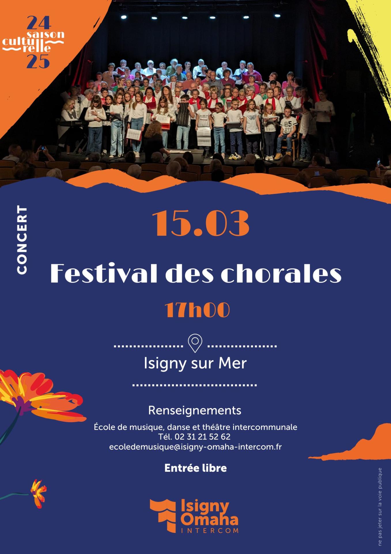 Concert chorales isigny 15 mars 2024